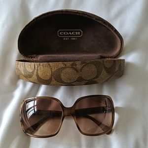 Vintage Coach Tan Tortoiseshell Sunglasses